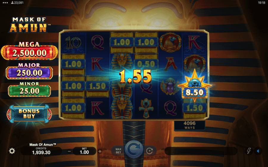 If 3 Or More Of The Scatter Symbols Land In View, Then The Free Spins Feature Will Be Triggered On Mask Of Amun Video Slot