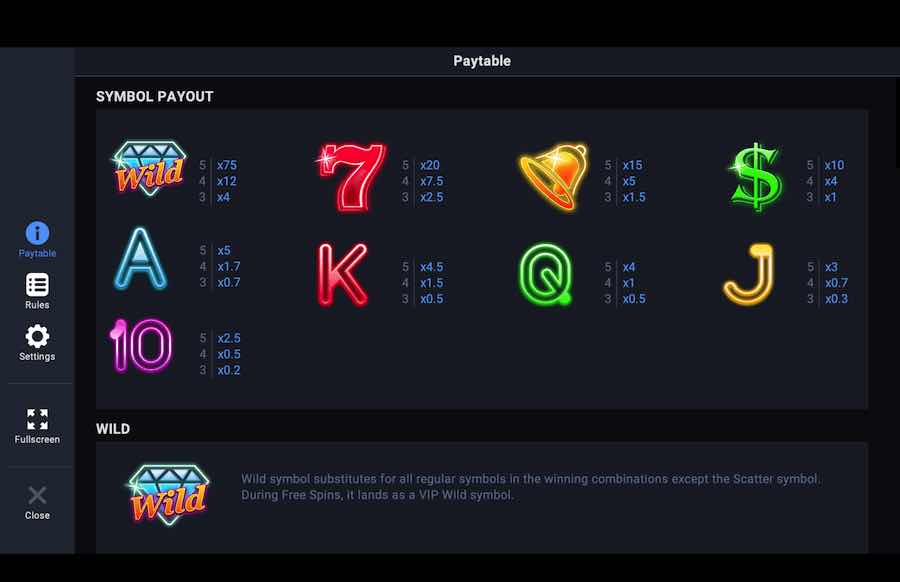 Paytable For Massive Luck Slot