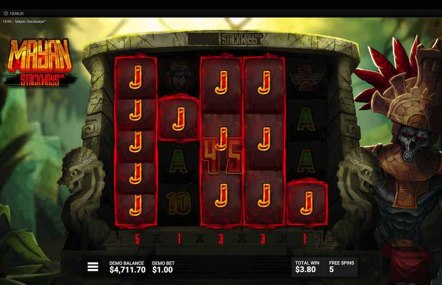 Mayan Stackways Slot Free Spins Feature