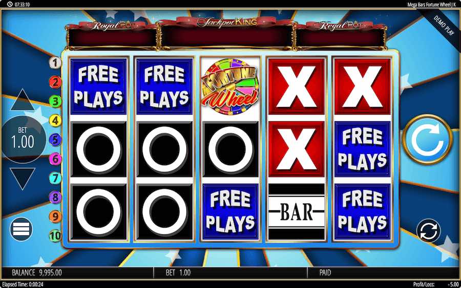 Mega Bars Fortune Wheel Slot Free Spins Feature