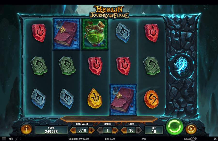 Merlin Journey Of Flame Slot Base Game