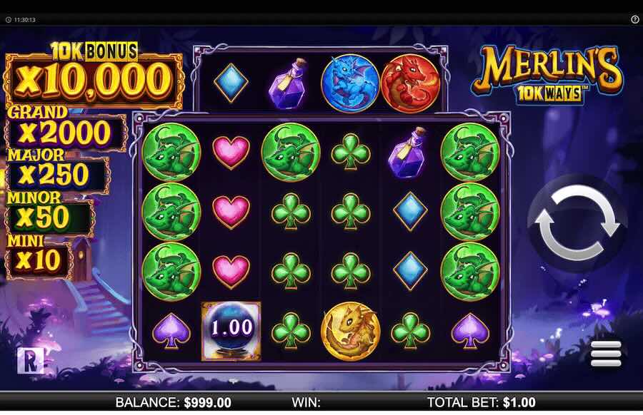 Merlin's 10k Ways Slot Base Game