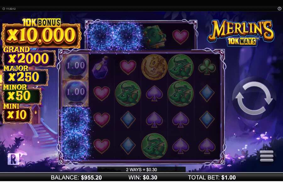 Merlin's 10k Ways Slot Free Spins Feature