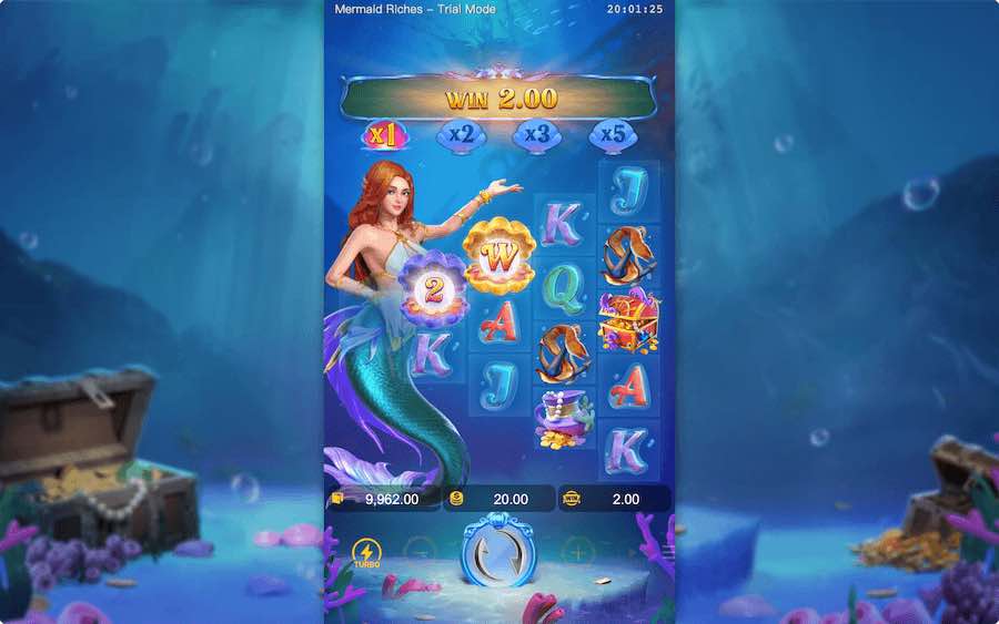 Sticky Wilds Are In Play During The Base Game And Free Spin Feature On Mermaid Riches Slot