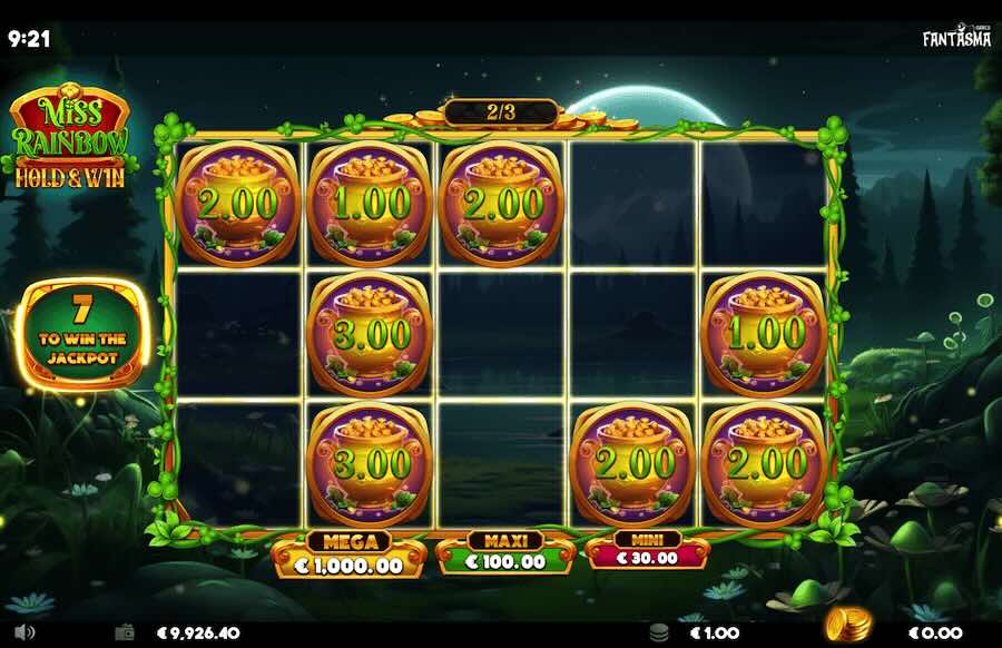 Miss Rainbow Hold & Win Slot Bonus Feature