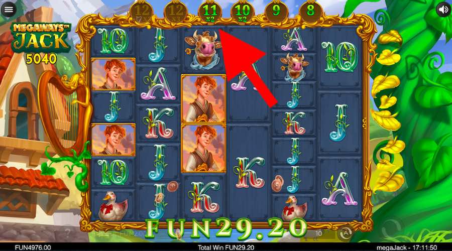 Climbing 8 Or More Positions On The Beanstalk Will Trigger The Free Spin Feature On Megaways™ Jack