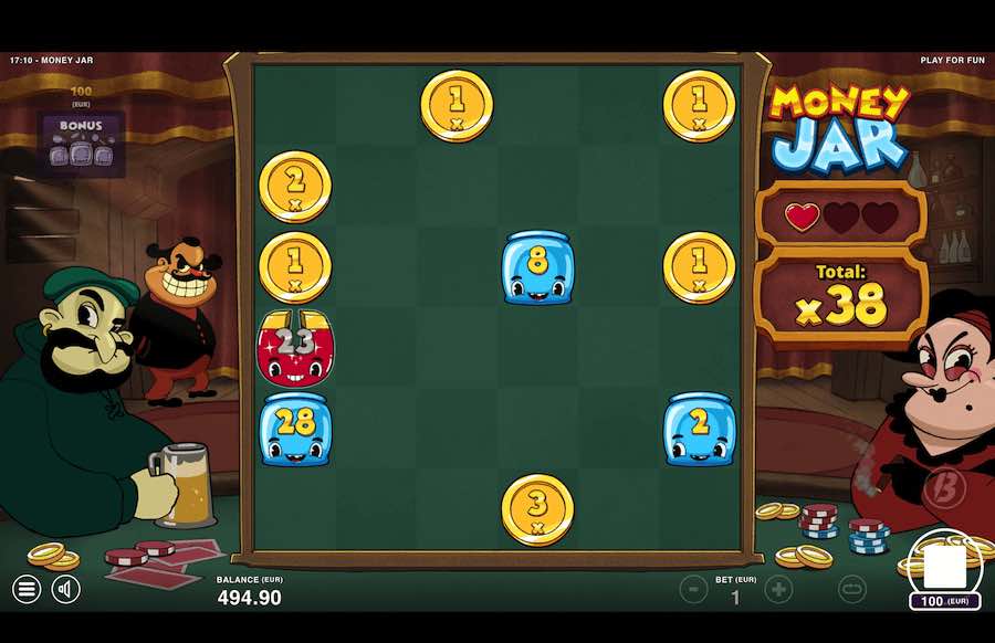 Land 3 Or 4 Money Jars In View To Trigger The Main Bonus Feature On The Money Jar Video Slot