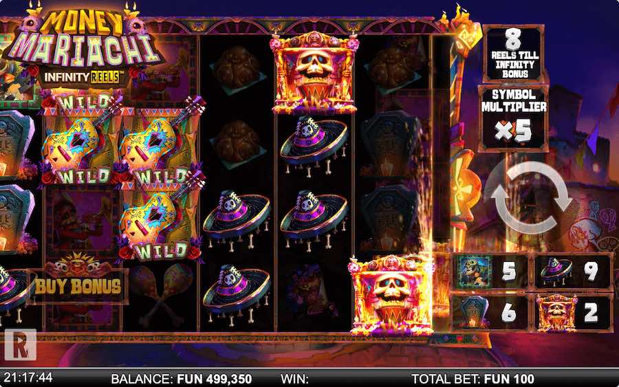 Extend The Length Of The Reels To 12 Or More And You'll Be Awarded With The Infinity Bonus Of 888x Bet On Money Mariachi Infinity Reels Slot