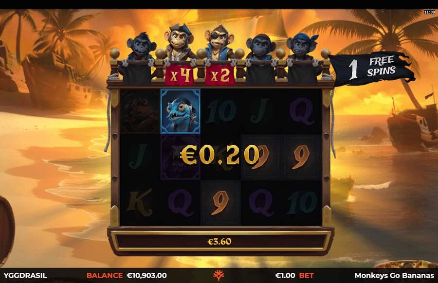 Monkeys Go Bananas Slot Free Spins Feature