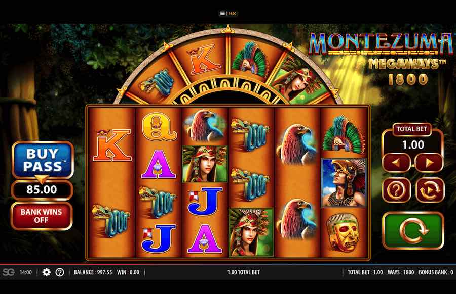 Montezuma Megaways Slot Base Game 