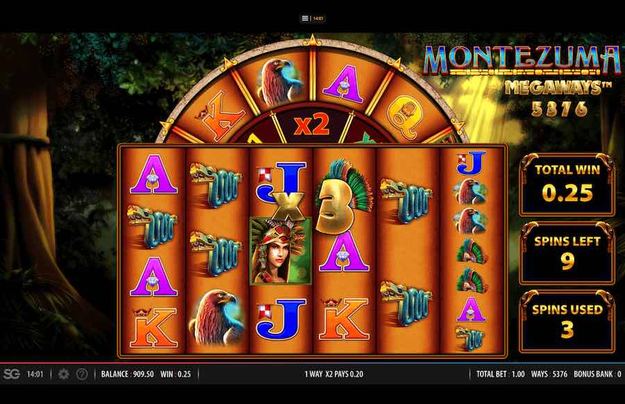 Montezuma Megaways Slot Free Spins Feature