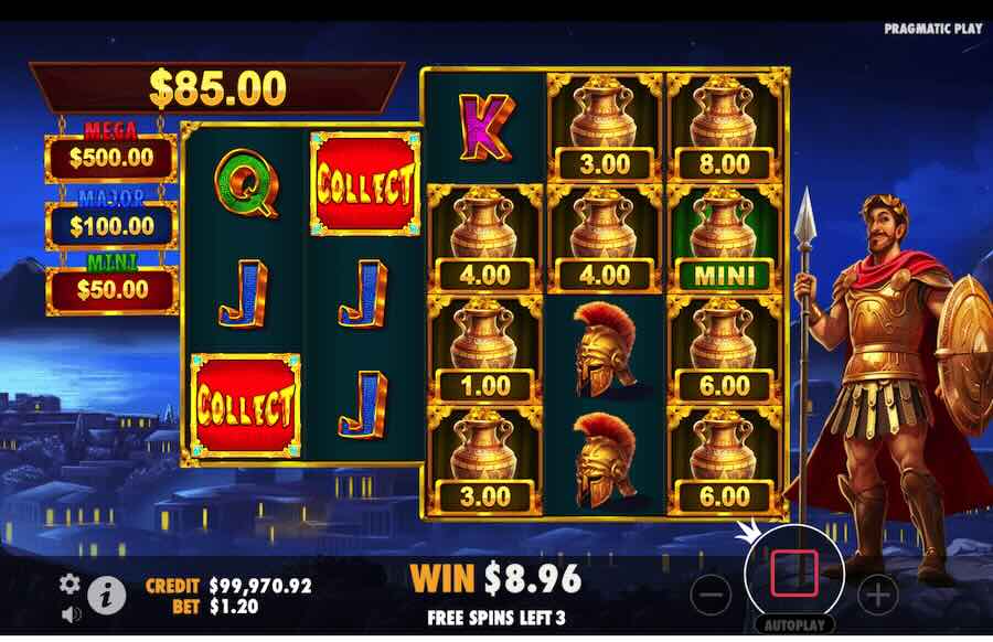 Mr Tain's Fury Wild Wild Gladiator Slot Free Spins Feature