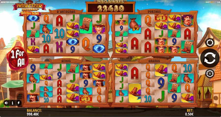 Play With 4 Reel Sets In Musketeer Megaways Video Slot