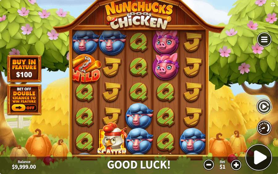 Play With 5 Reels, 25 Paylines, And Win Up To 25,000x Your Stake In Skywind's Nunchucks Chicken Online Slot