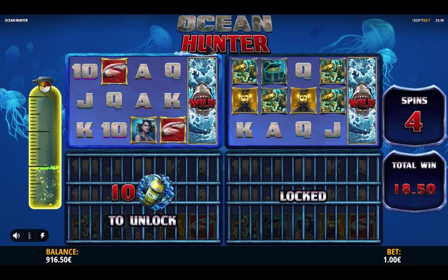 Land 3 Radar Scatter Symbols To Trigger The Free Spins Feature On Ocean Hunter Video Slot