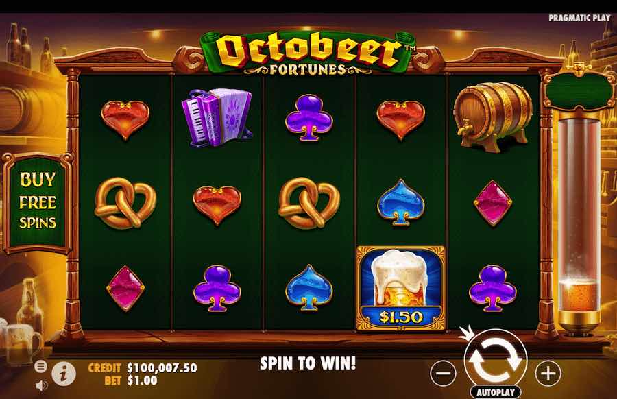 Play With 5 Reels, 20 Paylines, And Win Up To 4,500x Your Bet In Octobeer Fortunes Online Slot From Game Provider Pragmatic Play