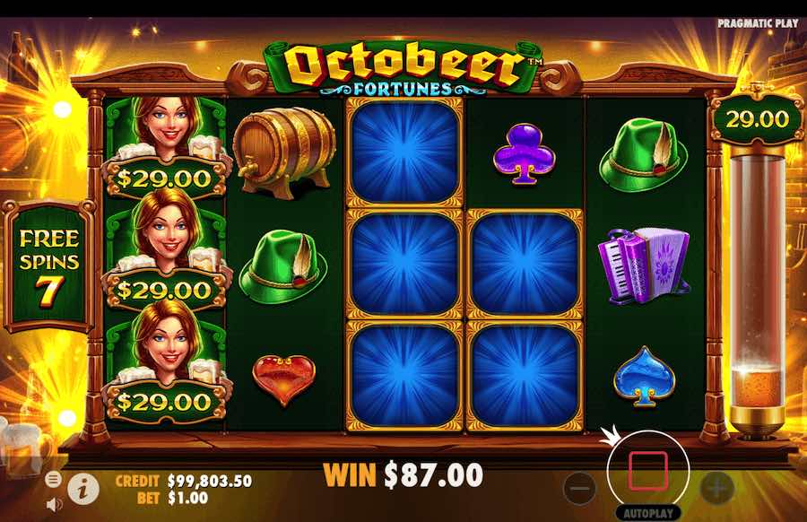 Land 5 Or More Money Symbols In View To Trigger The Free Spins Feature On Octobeer Fortunes Video Slot