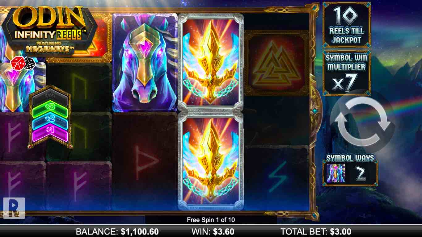 During The Free Spin Bonus On Odin Infinity Reels Megaways™ The Multiplier Value Will Not Reset At The End Of Each Spin