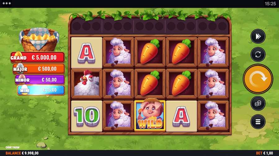 Spin With 5 Reels, 20 Fixed Paylines, And Win Up To A Maximum Of 5,000x Your Bet In Game Provider Foxium's Oink Farm Online Slot