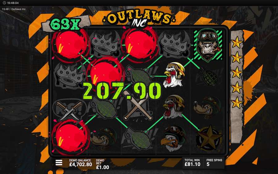 If A Minimum Of 3 Scatter Symbols Land In View During The Base Gamer On Outlaws Inc, Then The Free Spins Feature Will Be Triggered