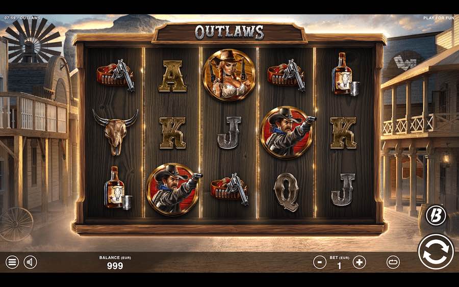 Outlaws Online Slot From Game Provider Slotmill Has 5 Reels, 20 Paylines, And A Maximum Win Of 5,000x Bet