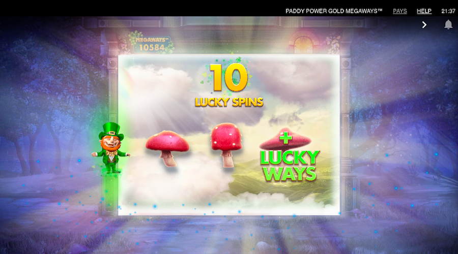 10 Free Spins & Bonus Feature Awarded On Paddy Power Gold Megaways™