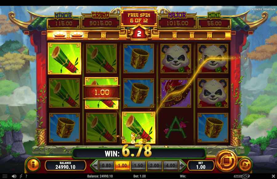 Pandastic Adventure Free Spins Feature 