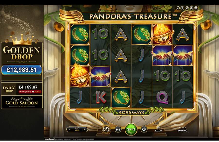 Pandora's Treasure Slot Base Game