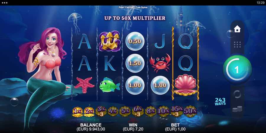 There Are Two Bonus Features That Can Be Triggered Whilst Playing The Pearl Catcher Video Slot