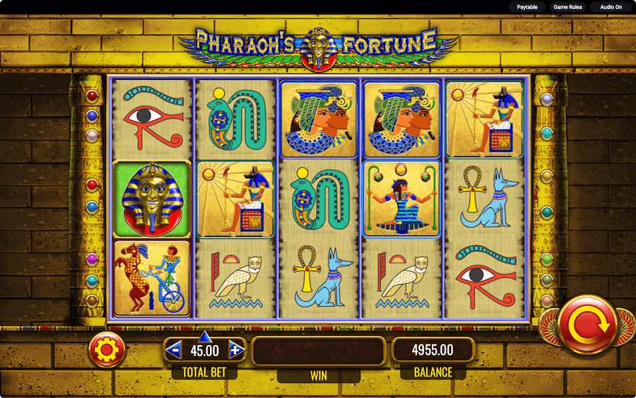 Play With 5 Reels, 15 Paylines, And Win Up To 10,000x Your Stake On Igt's Pharaohs Fortune Online Slot