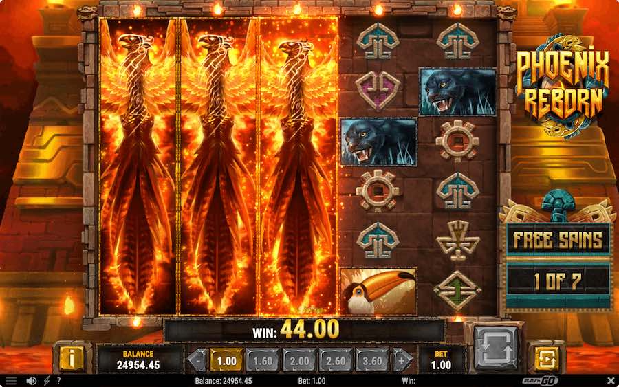 Land 3 Or More Scatter Symbols To Trigger The Free Spins Feature On Phoenix Reborn Video Slot