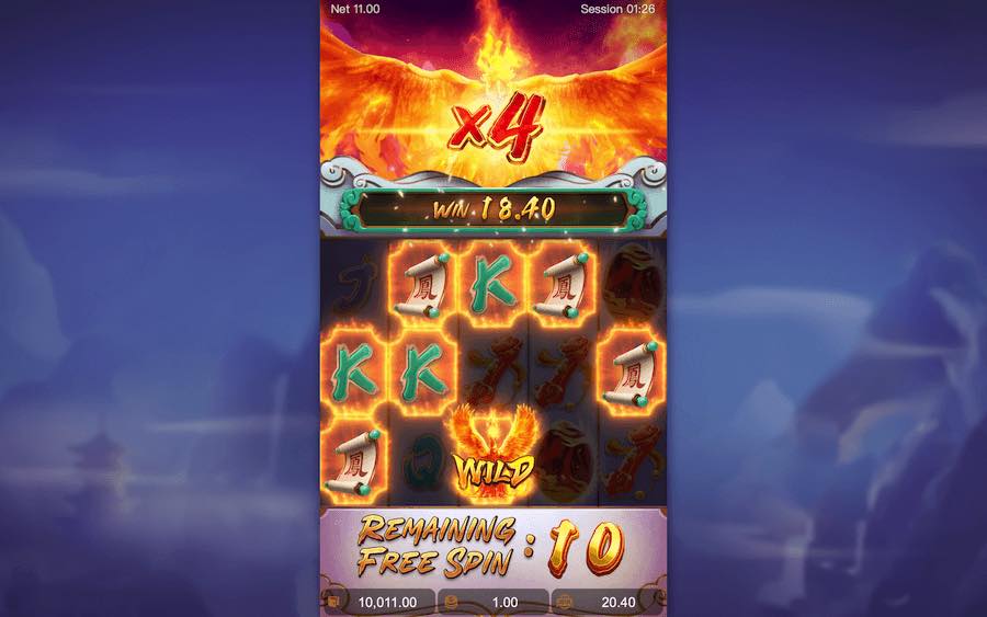 A Minimum Of 5 Scatter Eggs Are Required To Trigger The Free Spins Bonus Feature On Phoenix Rises Video Slot