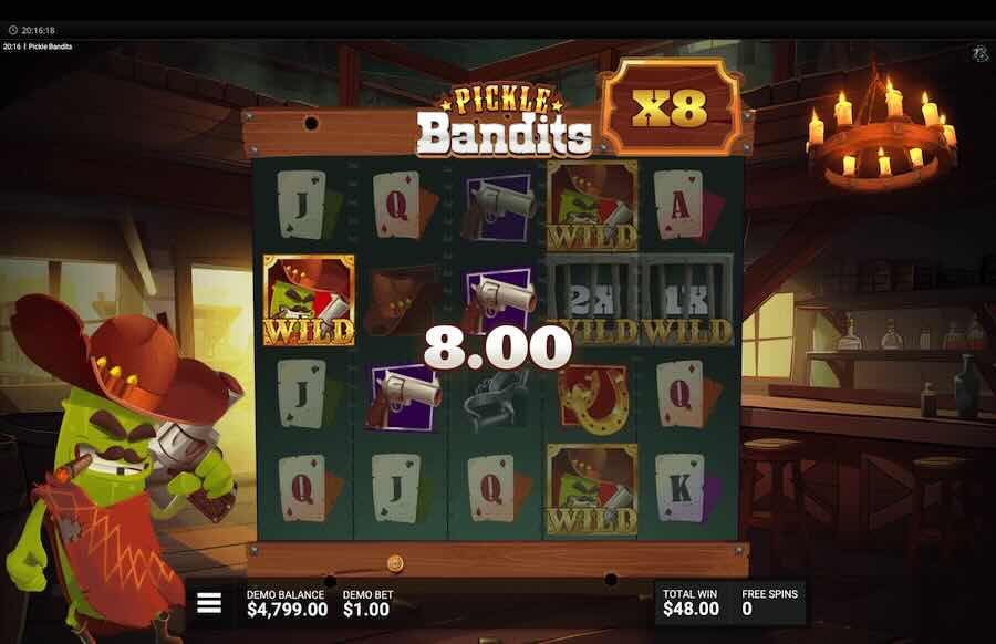 Pickle Bandits Slot Free Spins Feature