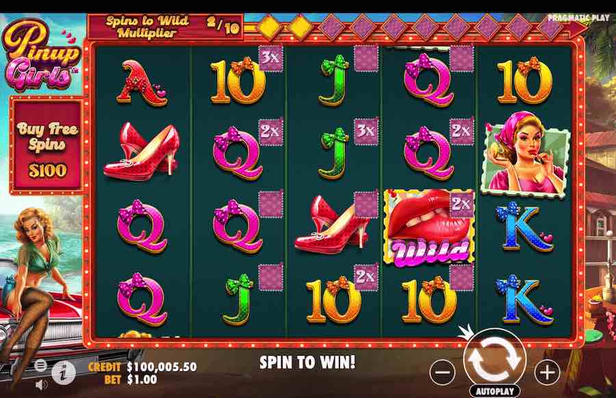 Pinup Girls Slot Base Game 