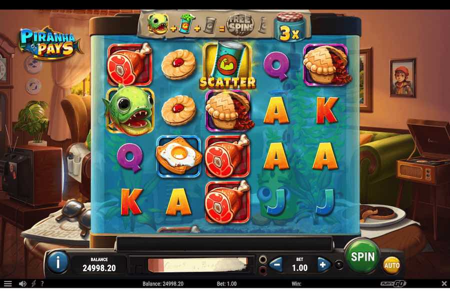 Piranha Pays Slot Base Game