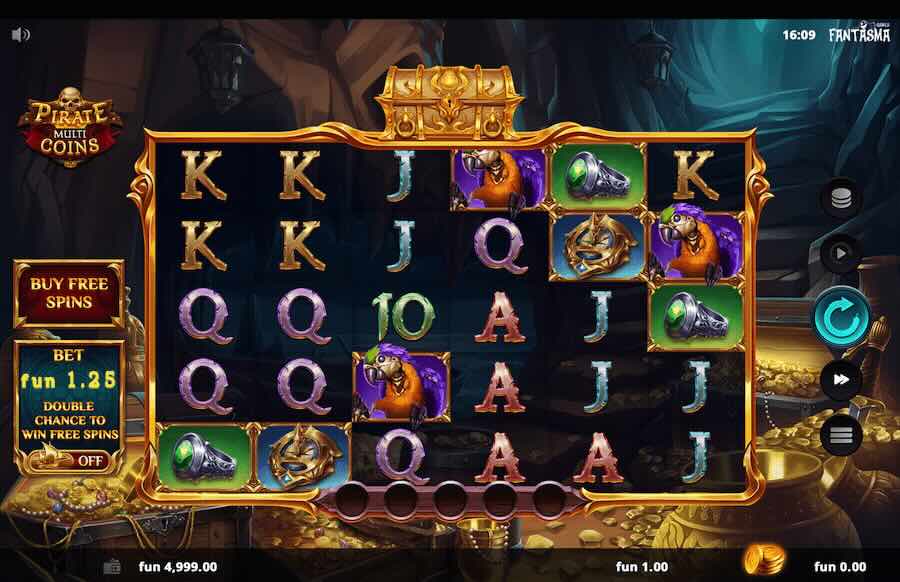 Pirate Multi Coins Slot Base Game