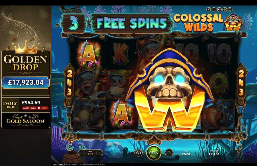 Pirates Party Slot Free Spins Feature 