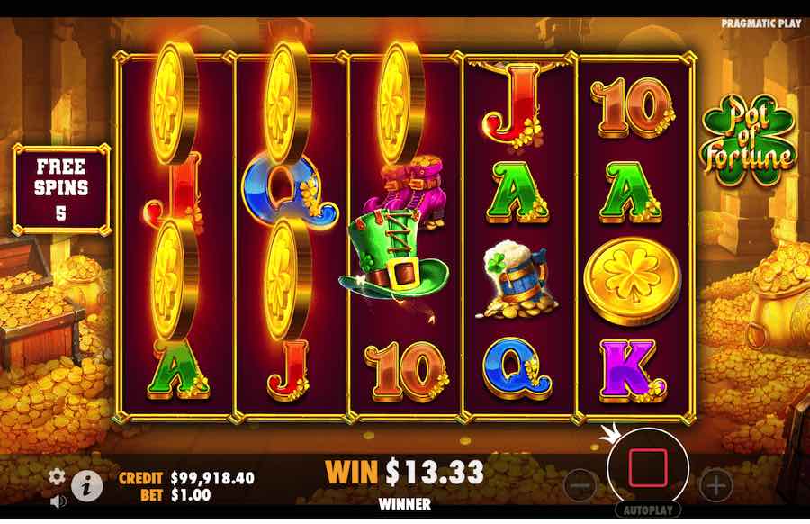 Pot Of Fortune Slot Free Spins Feature 