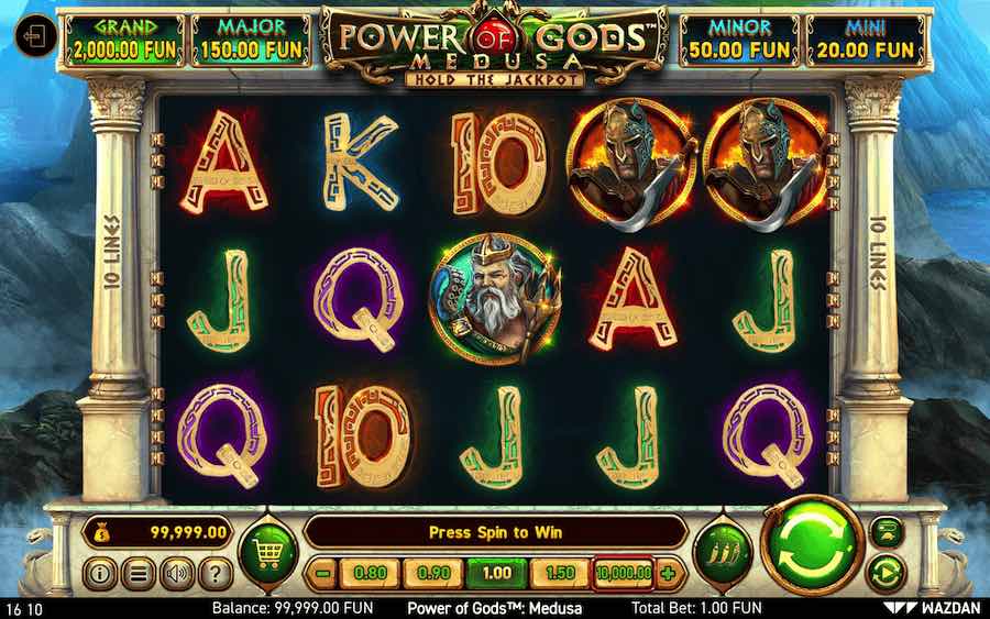 Play With 5 Reels, 10 Paylines, And Win Up To 2,500x Your Bet In Power Of Gods Online Slot