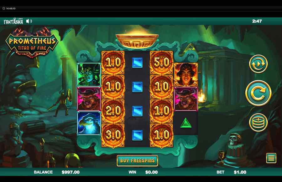 Prometheus Titan Of Fire Slot Base Game