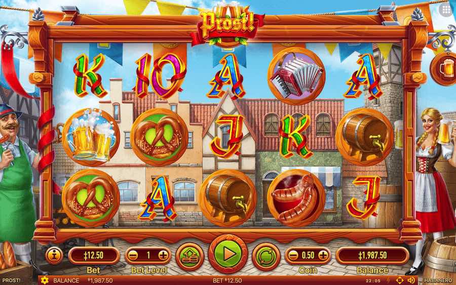 Play With 5 Reels, 25 Paylines, And Win Up To A Maximum Of 1,500x Your Bet On Habanero's Prost Online Slot