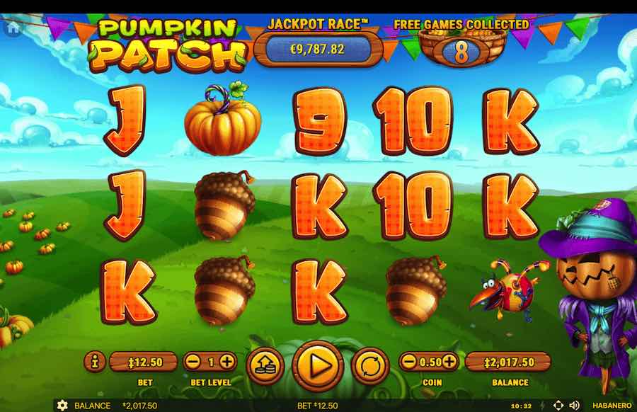 Win Up To 10,000x Your Bet In The Pumpkin Patch Online Slot From Game Provider Habanero