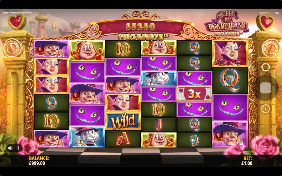 Play With Mystery Symbols, Cascading Reels, And Up To 117,649 Ways To Win On Queen Of Wonderland Megaways Slot