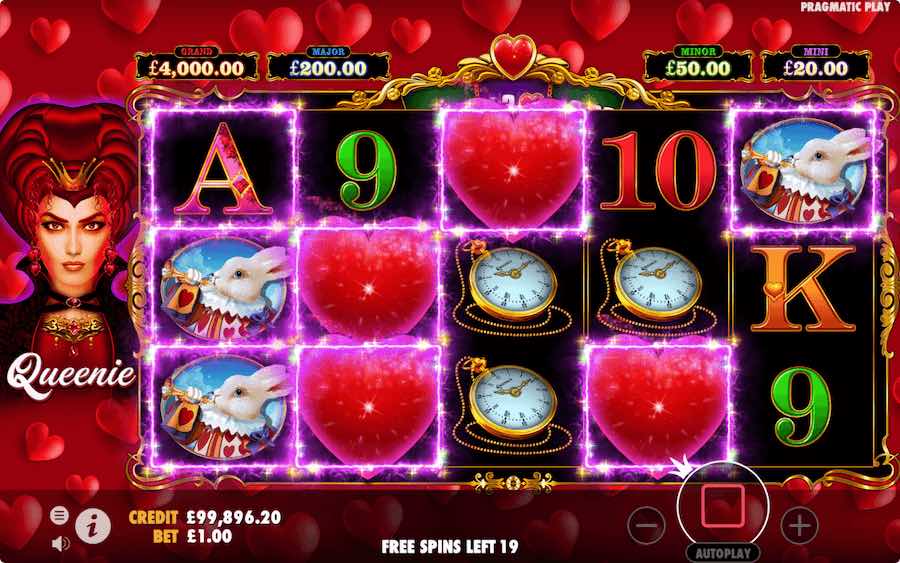 Additional Modifiers Can Be Added To The Reels During The Free Spins Feature On Queenie Video Slot