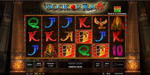 3 Or Scatter Symbols Will Trigger The Free Spin Feature On Book Of Ra Deluxe 6 Slot