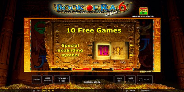 An Expanding Symbol Will Be Randomly Selected For Your Bonus Feature On Book Of Ra Deluxe 6 Slot