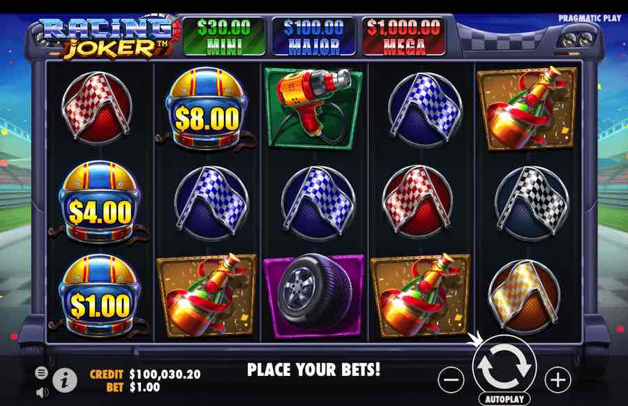 Racing Joker Slot Paytable