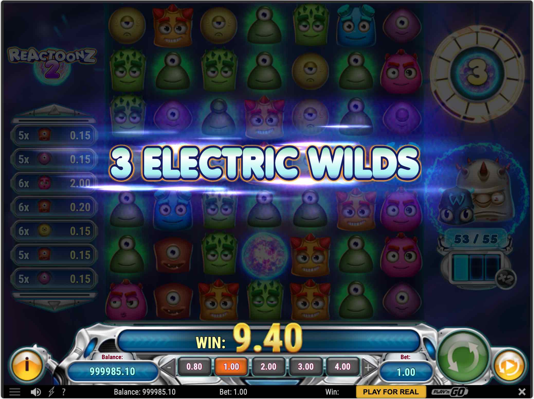 Electric Wilds Can Be Triggered On Reactoonz 2