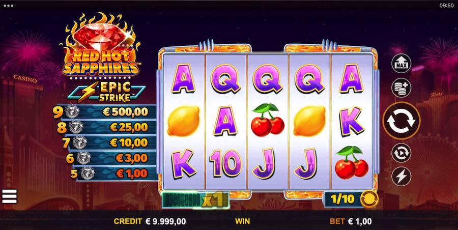 Win Up To 6,000x Your Bet In The Red Hot Sapphire Online Slot From Game Provider Dragon Infinity Studios