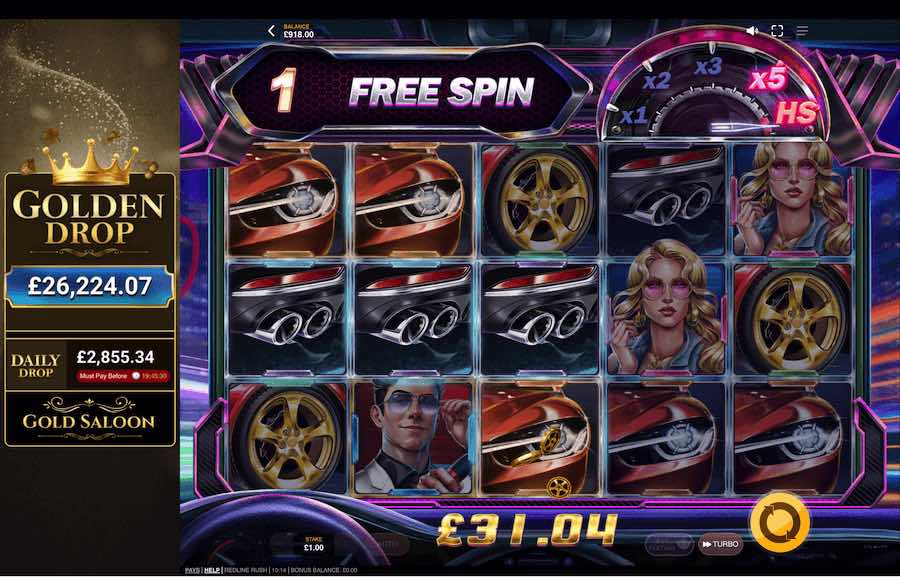 Redline Rush Slot Free Spins Feature 